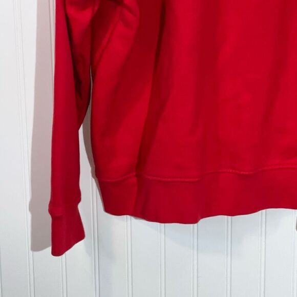 Reebok Houston Texas Sweatshirt Men XLarge Red Pullover 1/4 Zip Long Slv Fleece - Picture 11 of 13